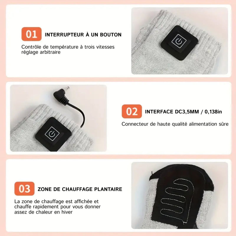WarmiFud Chaussettes Chauffantes