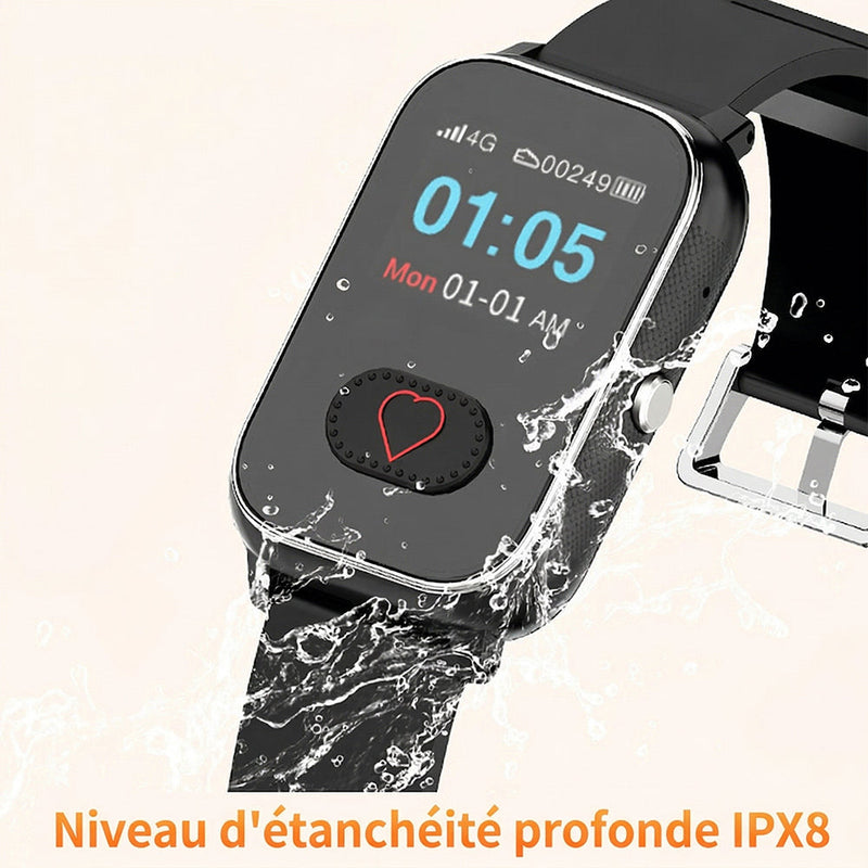 Watliqox V2 Montre Connectée Détection Chute