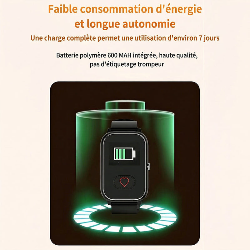 Watliqox V2 Montre Connectée Détection Chute