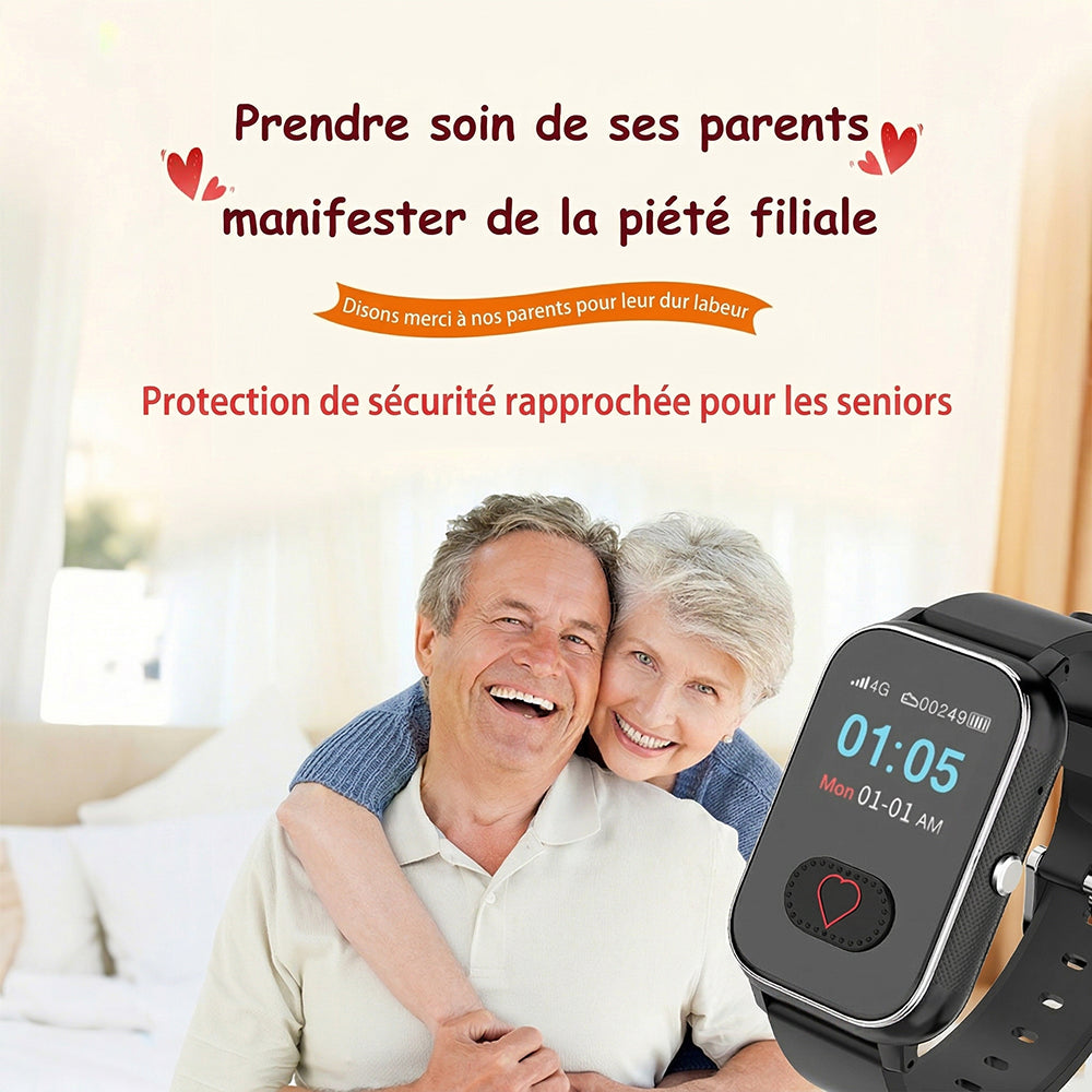 Watliqox V2 Montre Connectée Détection Chute