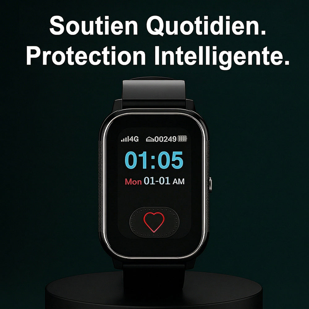 Watliqox V2 Montre Connectée Détection Chute