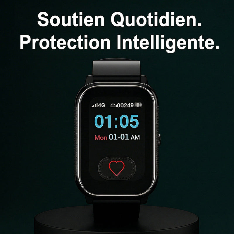 Watliqox V2 Montre Connectée Détection Chute